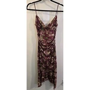 Y2K Vintage City Triangles‎ Whimsigoth Fairycore Grunge Slip Dress SM Asymmetric